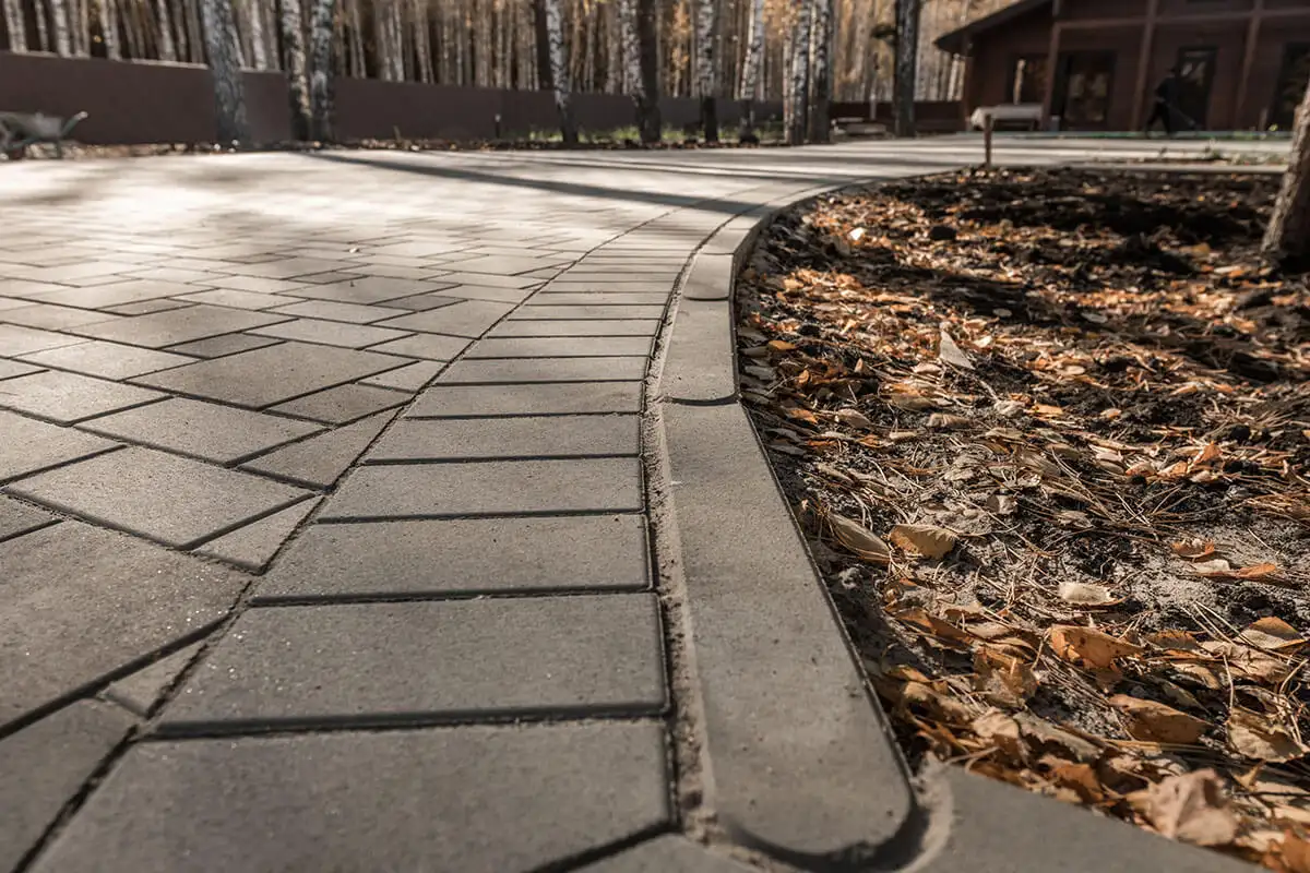 Тротуарная плитка Кирпич, 200х100х40 мм, стандарт Серый
