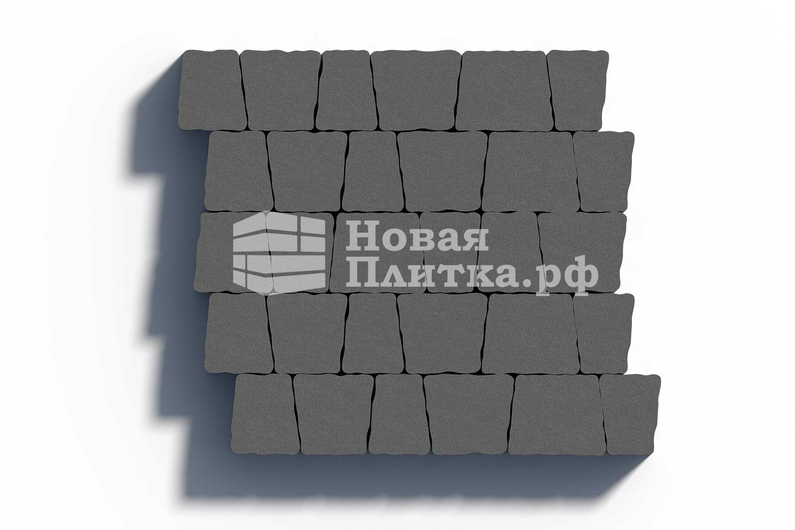 А.1.ПИ.4 Плитка тротуарная Пикколо (смешанная) Стандарт черный