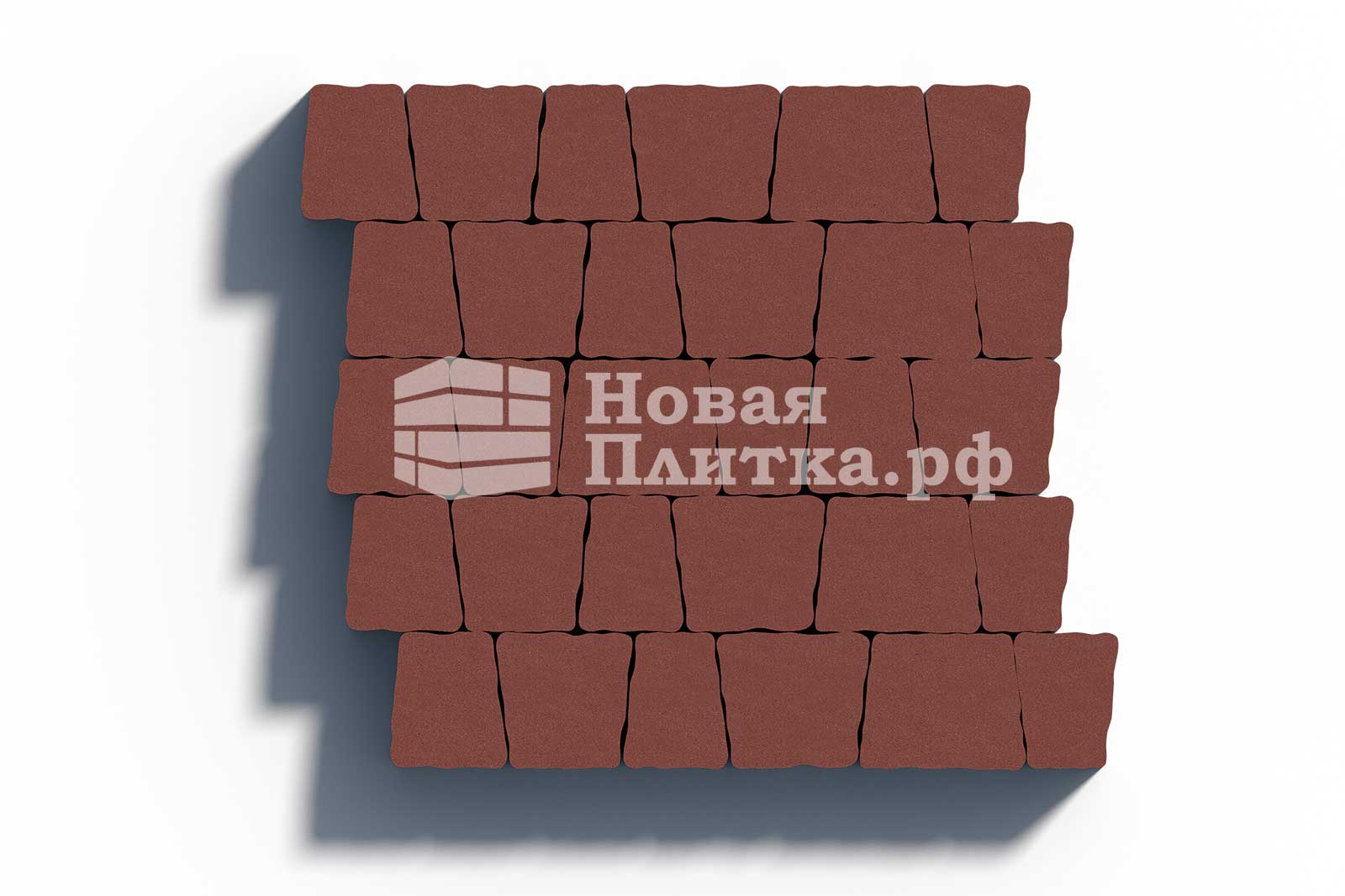 А.1.ПИ.4 Плитка тротуарная Пикколо (смешанная) Стандарт красный